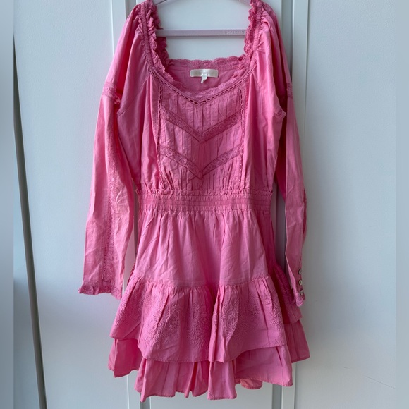 Loveshackfancy Pink Mini Dress. Size P. NEW - Picture 7 of 15